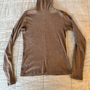 Everlane Luxe Ribbed Turtleneck in Charcoal Fatigue